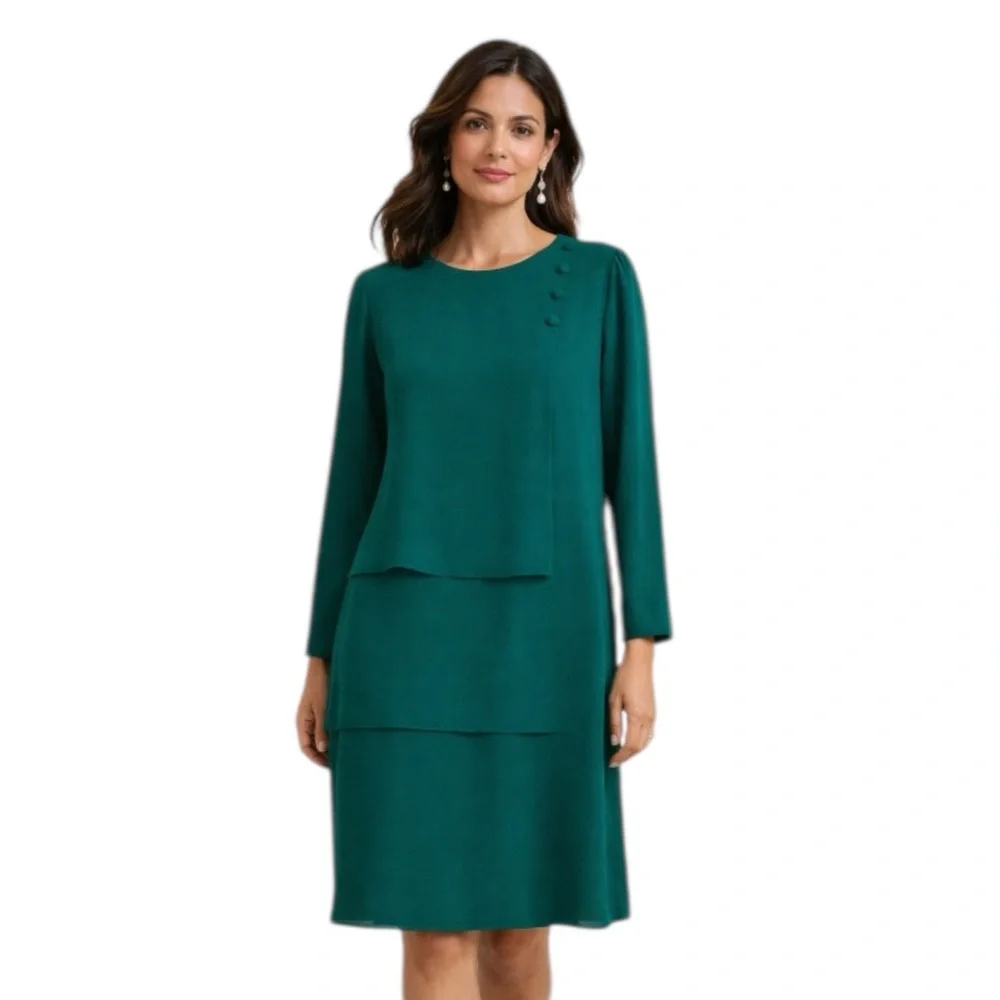 saks fifth avenue long sleeve dress Self-Portrait Knit Long-Sleeve Mini-Dress